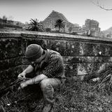 Süchtiger 2008 in Neapels Problemviertel Scampia