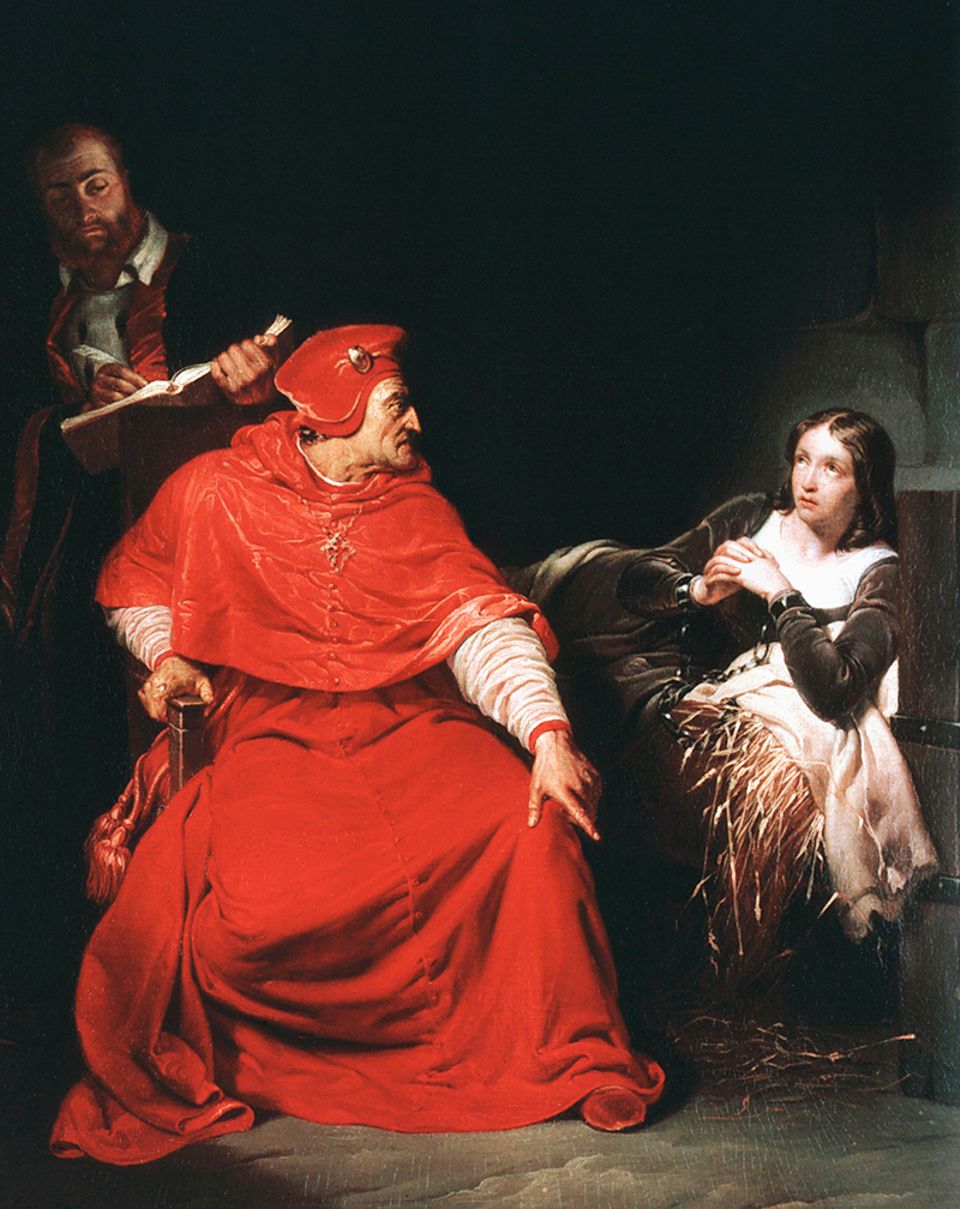 Ein Ermittler der Inquisition befragt Jeanne d’Arc Ein Ermittler der Inquisition befragt Jeanne d’Arc