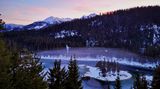 Winterabend am Caumasee