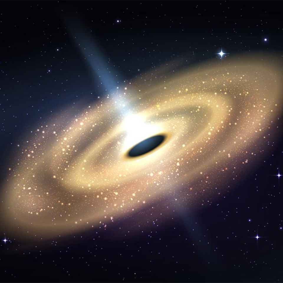Quasar und Schwarzes Loch