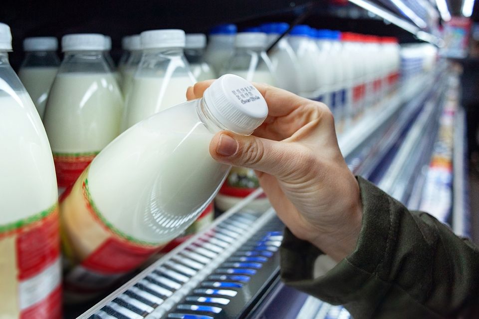 Milch im Supermarkt