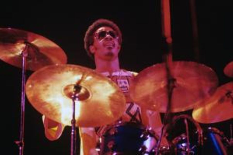 Stevie Wonder am Schlagzeug