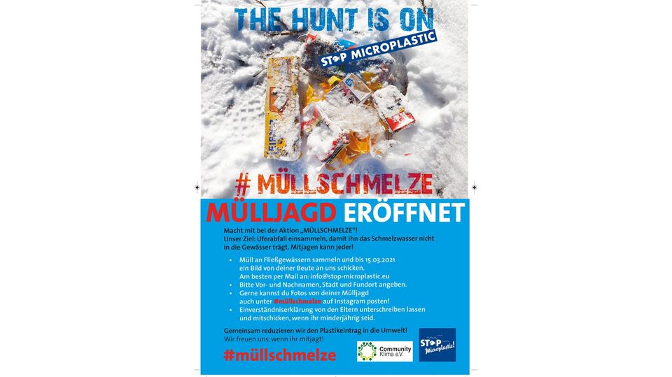 Der Flyer der Aktion #müllschmelze
