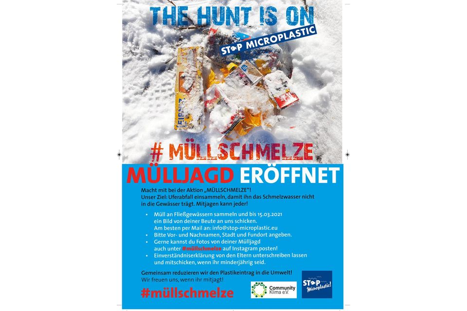 Der Flyer der Aktion #müllschmelze