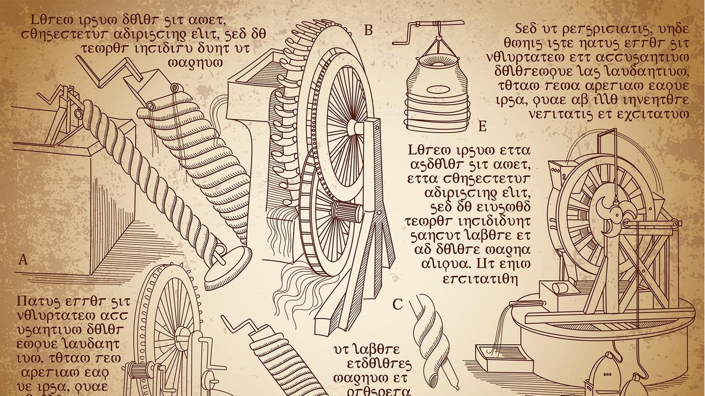 Skizzen des Tüftlers Leonardo Da Vinci