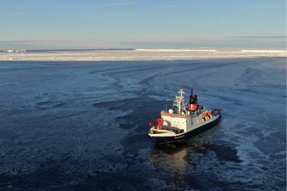 In der Nähe befand sich das Forschungsschiff «Polarstern» auf Expedition. Die Wissenschaftler entschieden, in den Spalt zwischen Schelfeiskante und Eisberg vorzudringen, um den lange unter mehreren hundert Metern Eis verborgenen Meeresboden zu erkunden.