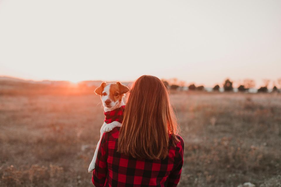 Frauchen und Hund