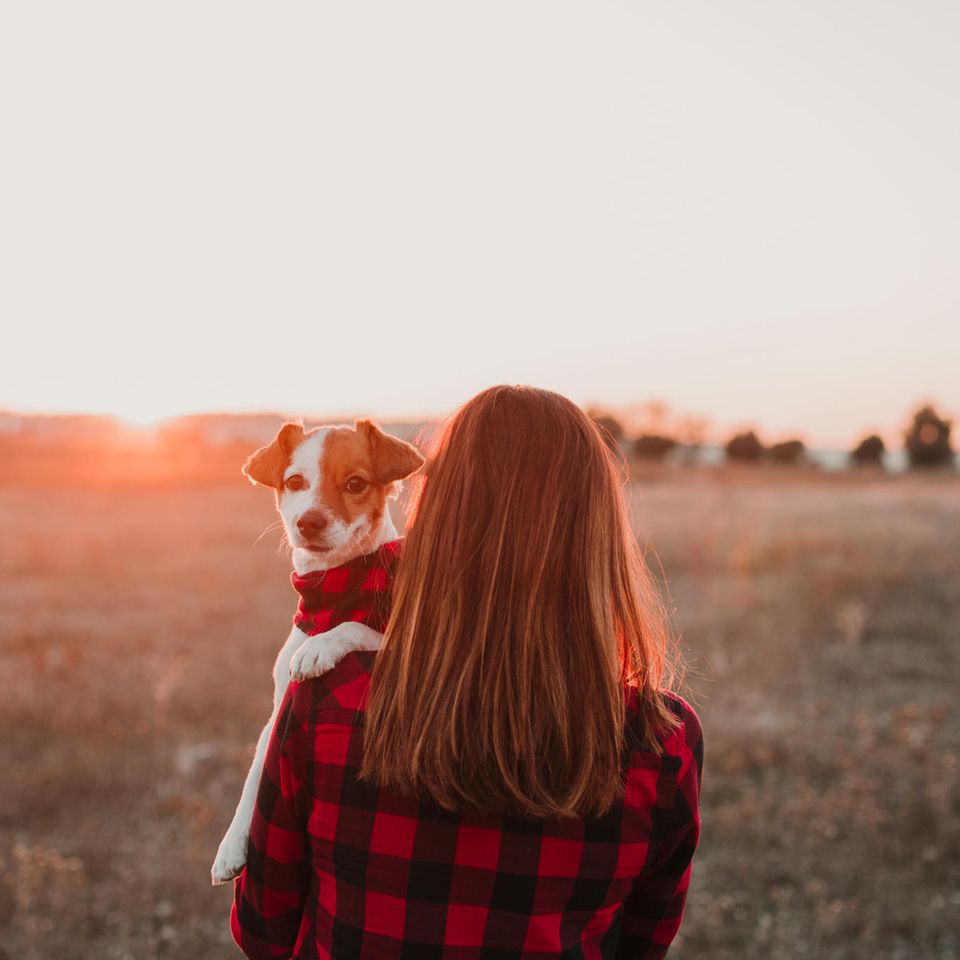 Frauchen und Hund