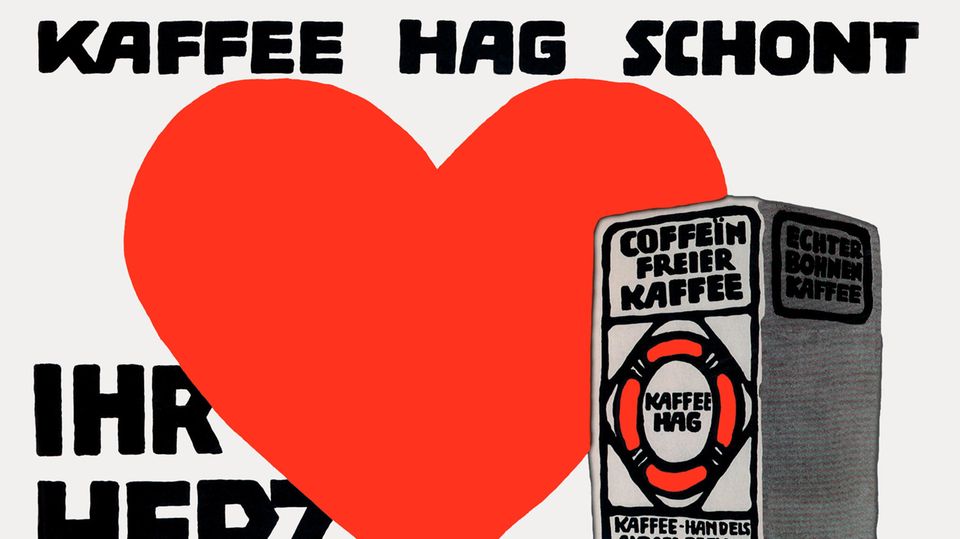 Endlich verstehen: Mit einer Werbekampagne pries der Unternehmer Ludwig Roselius seinen koffeinfreien Kaffee an - die Botschaften auf solchen Plakaten gehörten dabei eher zu den defensiveren Mit einer Werbekampagne pries der Unternehmer Ludwig Roselius seinen koffeinfreien Kaffee an - die Botschaften auf solchen Plakaten gehörten dabei eher zu den defensiveren