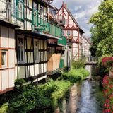 Kanal mit Fachwerkhäusern in Salzwedel