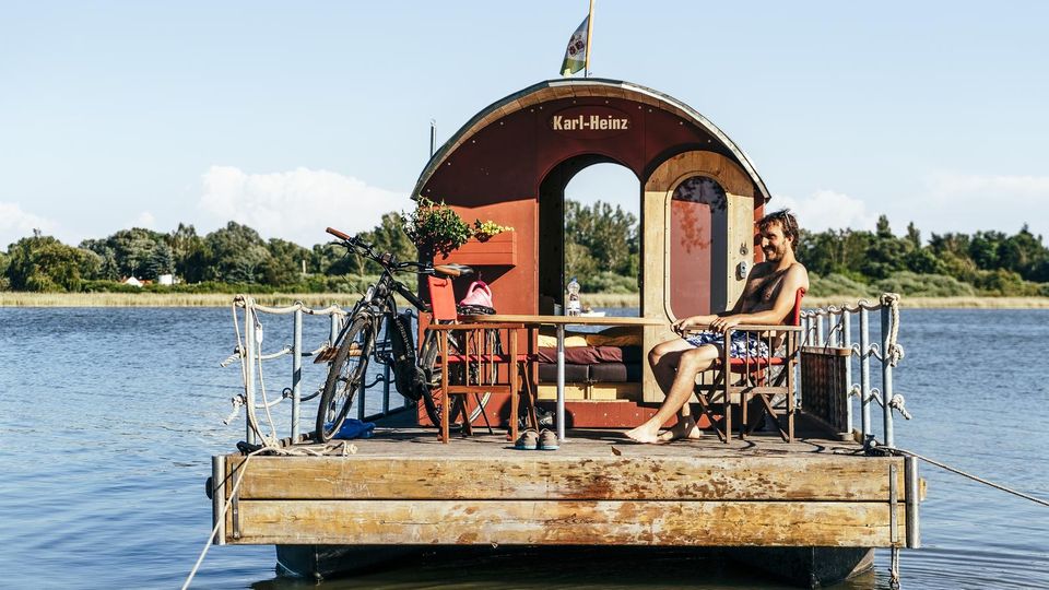 Der Genuss kommt nie zu kurz: Maximilian Semsch auf dem Brandenburgischen Beetzsee