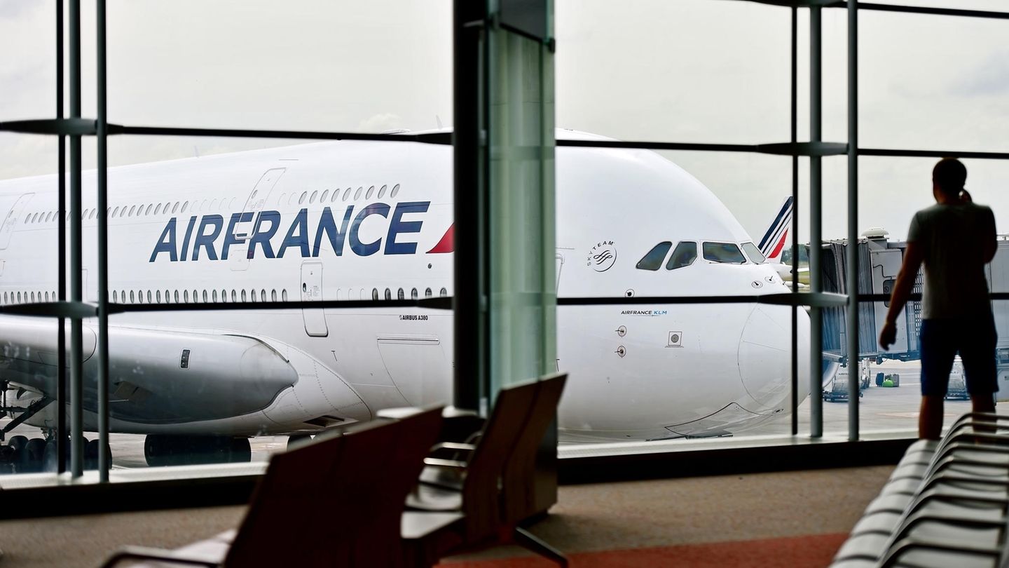 Air France Maschine am Flughafen