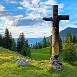 Crucifix steht auf der Älggialp