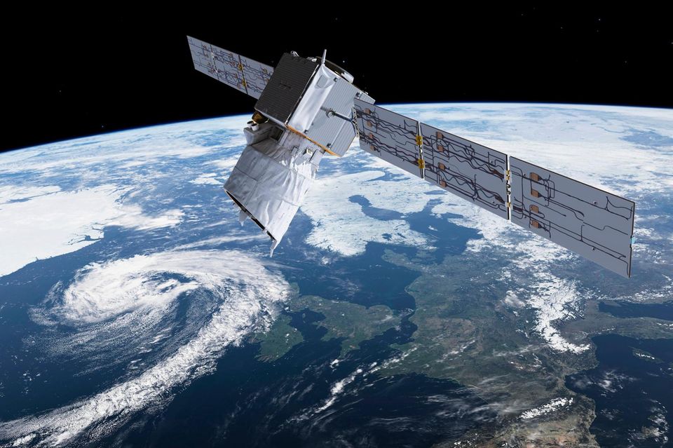 Aus dem Weltraum beobachten Wettersatelliten das Geschehen in der Lufthülle der Erde, etwa die Art, Form und Verbreitung von Wolken