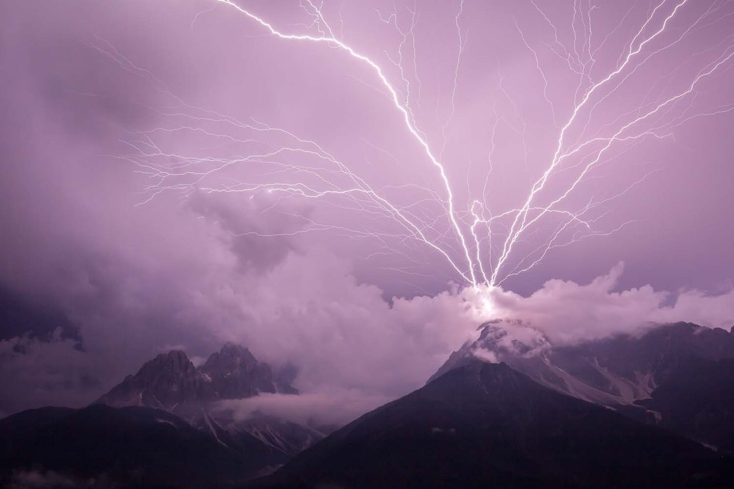 Gewitter in den Dolomiten