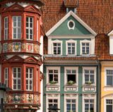 Fassaden der Altstadt in Coburg