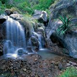 Wasserfall tierf im Copper Canyon