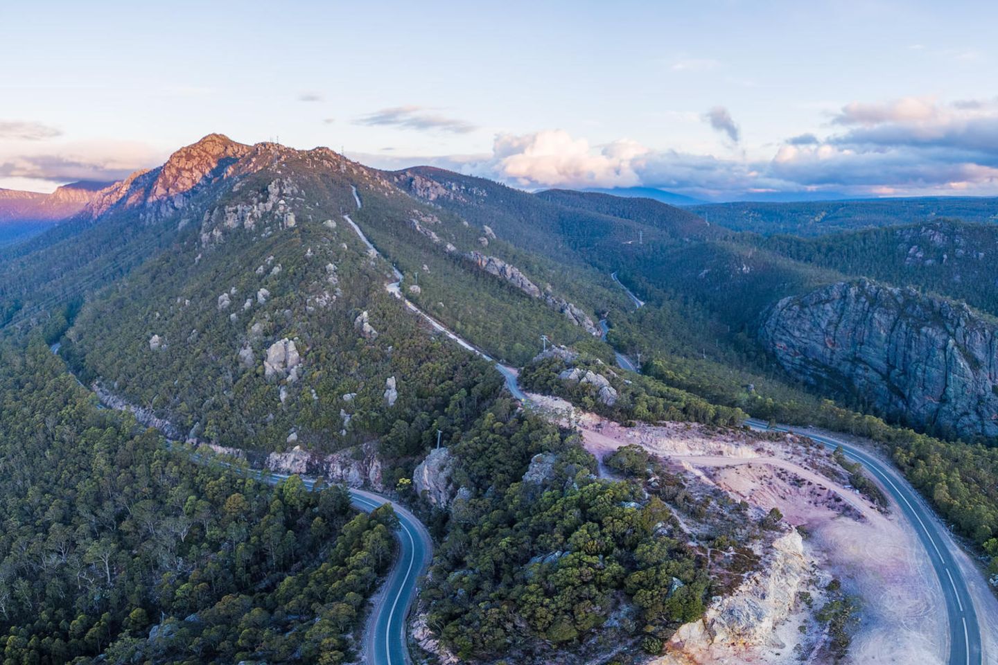 Straßen auf der Insel Tasmanien