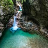 Wasserfall in der Almbachklamm, Bayern