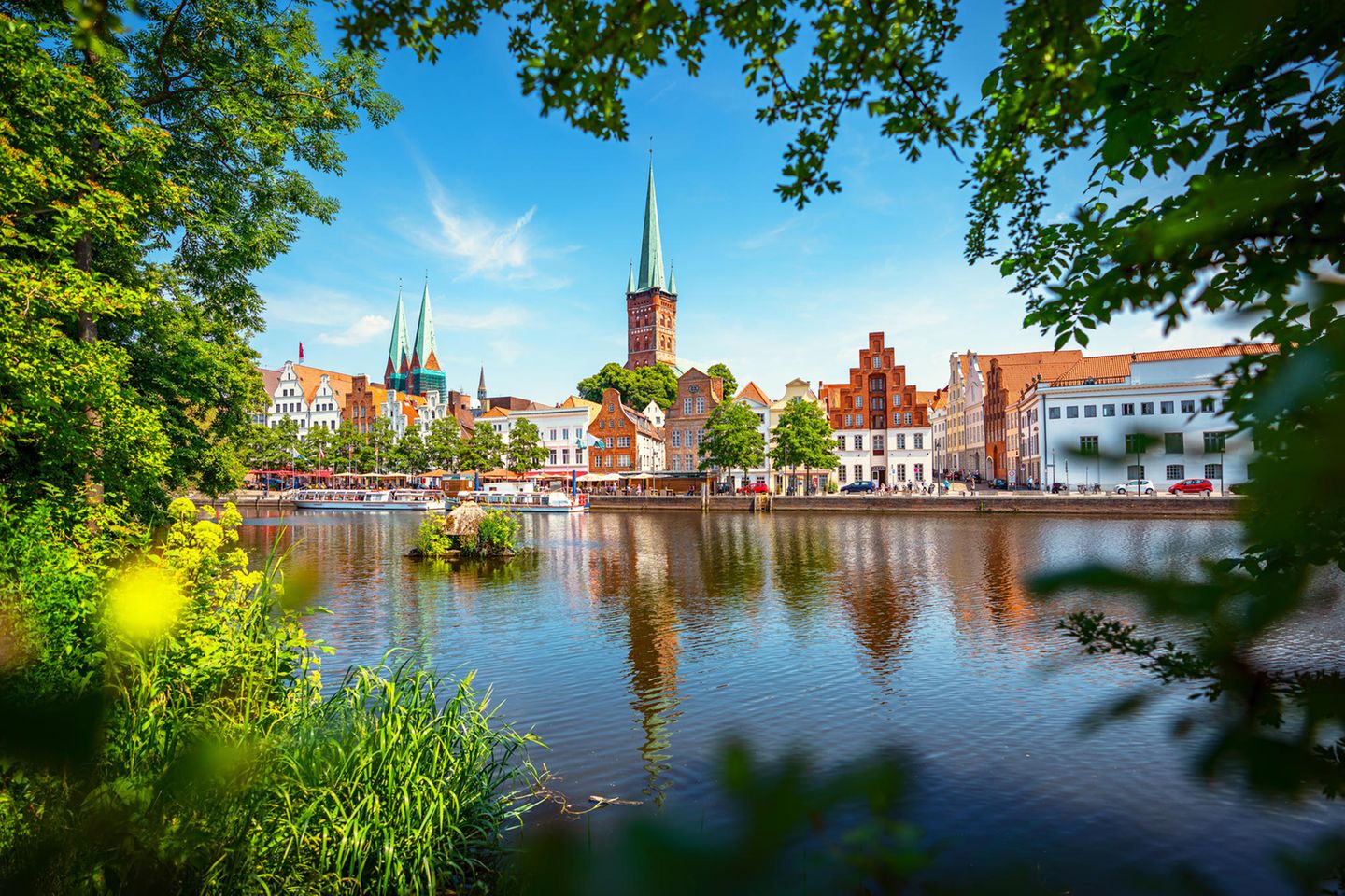 Historische Hansestadt Lübeck Blick auf Lübeck