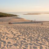 Düne von Pilat: Selfie über dem Meer