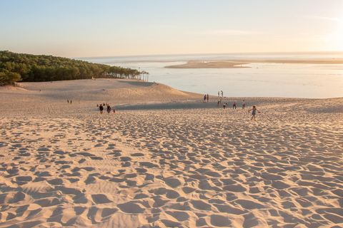 Düne von Pilat: Selfie über dem Meer
