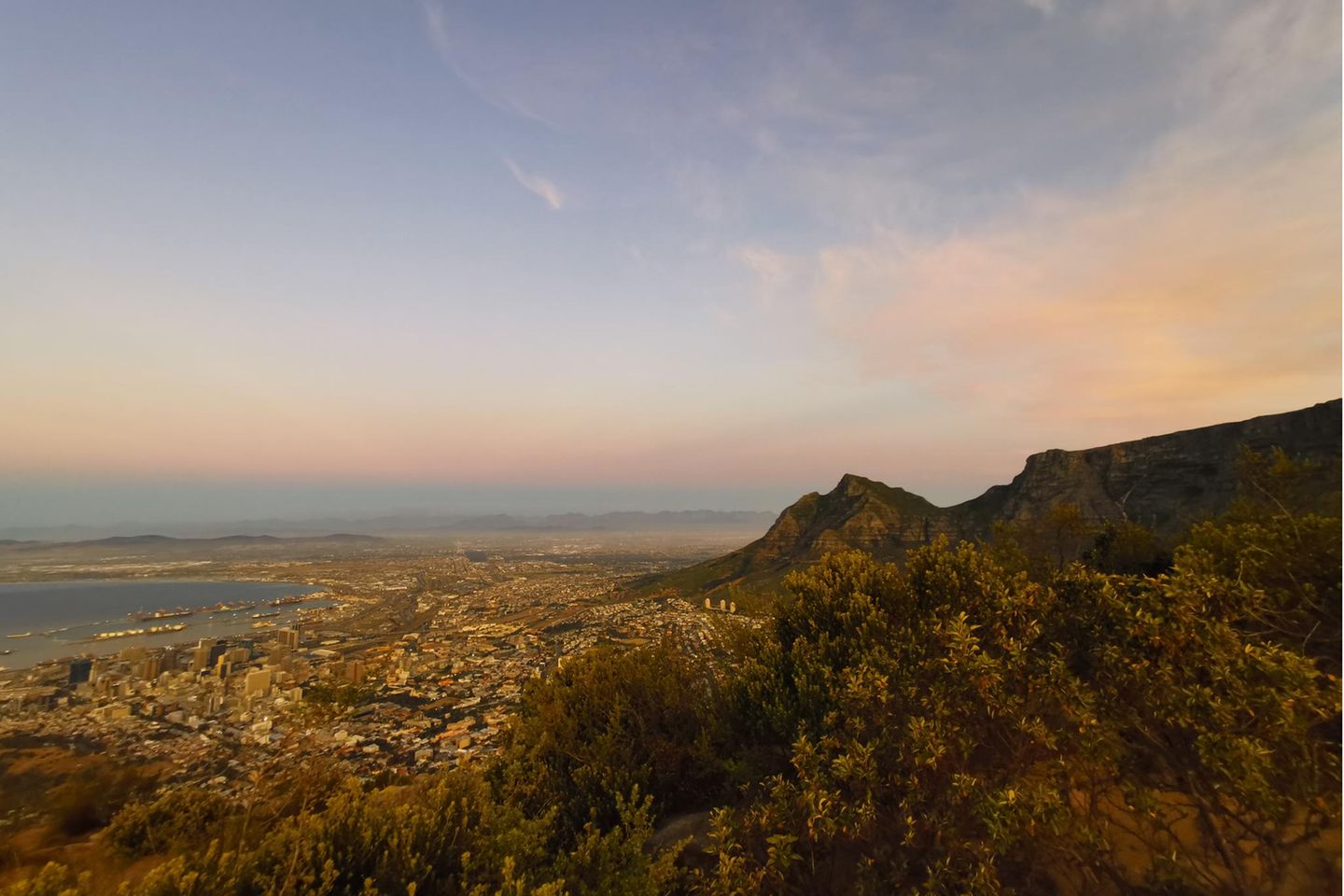 Blick über das südafrikanische Kapstadt
