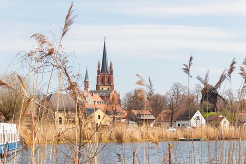 Blick auf die Skyline von Werder