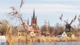 Blick auf die Skyline von Werder