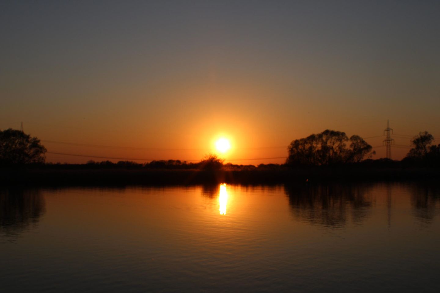 Von Werder nach Brieselang Sonnenuntergang bei Ketzin