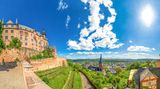 Blick vom Schloss auf Marburg