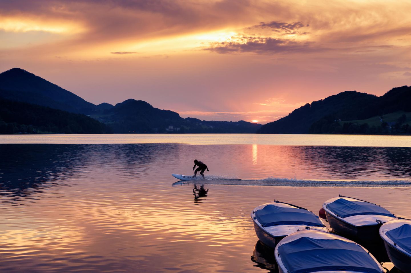 Salzburg – Fuschlsee Sonnenuntergang am Fuschlsee