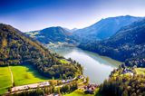 Blick auf den Lunzer See und das Gebirge