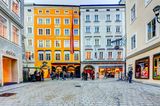 Blick auf das Geburtshaus von Mozart in Salzburg