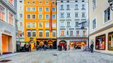 Blick auf das Geburtshaus von Mozart in Salzburg