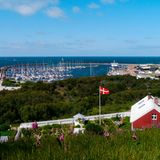 Zentrum von Anholt mit Hafen