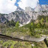 Hängebrücke im Klausbachtal in Bayern