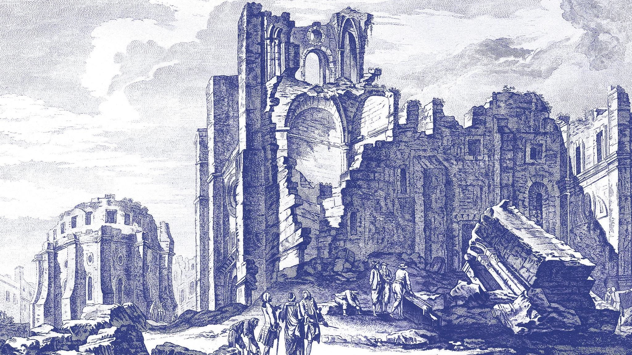 Als das Beben begann, waren die Kirchen – hier die zerstörte Kathedrale – gut gefüllt. Viele Gläubige feierten gerade Allerheiligen