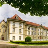 Blick auf Abbaye d’Hauterive