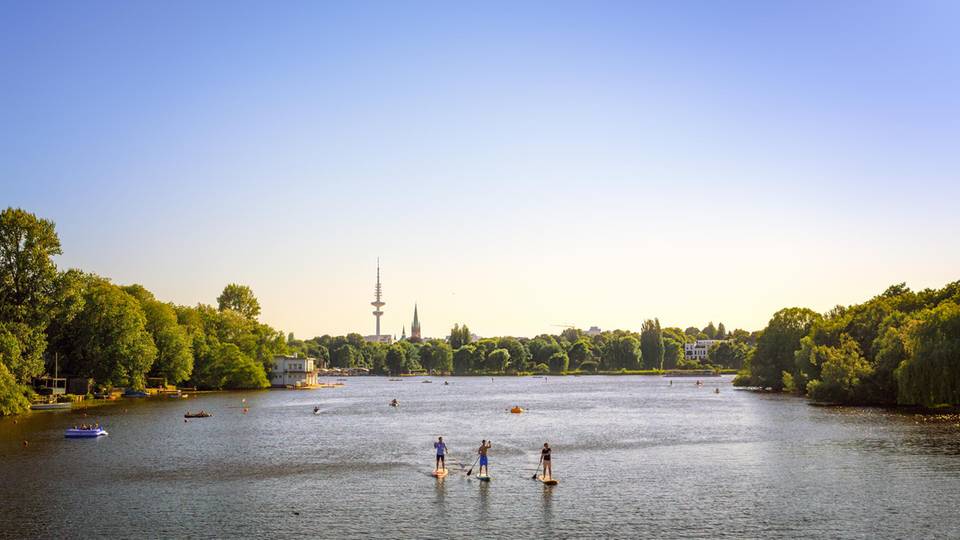 Ein urbanes Wasserrevier unter vielen in Deutschland: Hamburg