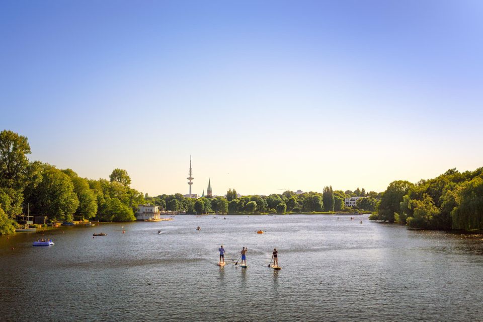 Ein urbanes Wasserrevier unter vielen in Deutschland: Hamburg