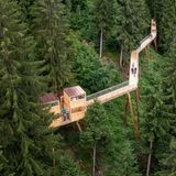 Baumwipfelpfad Senda dil Dragun in der Schweiz