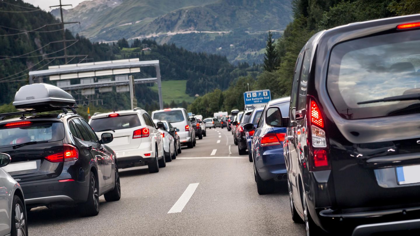 Stau auf der Autobahn