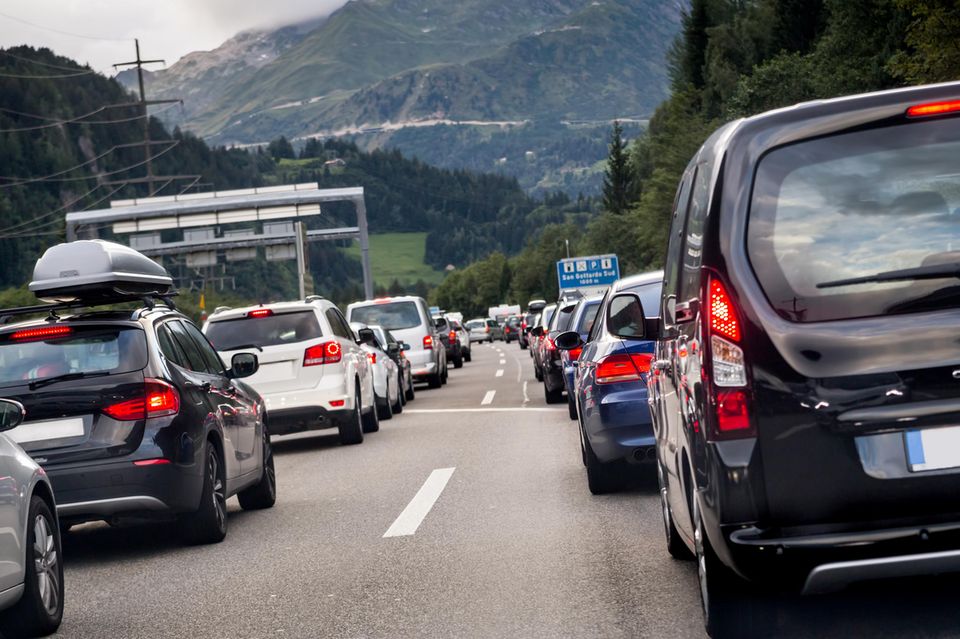 Stau auf der Autobahn