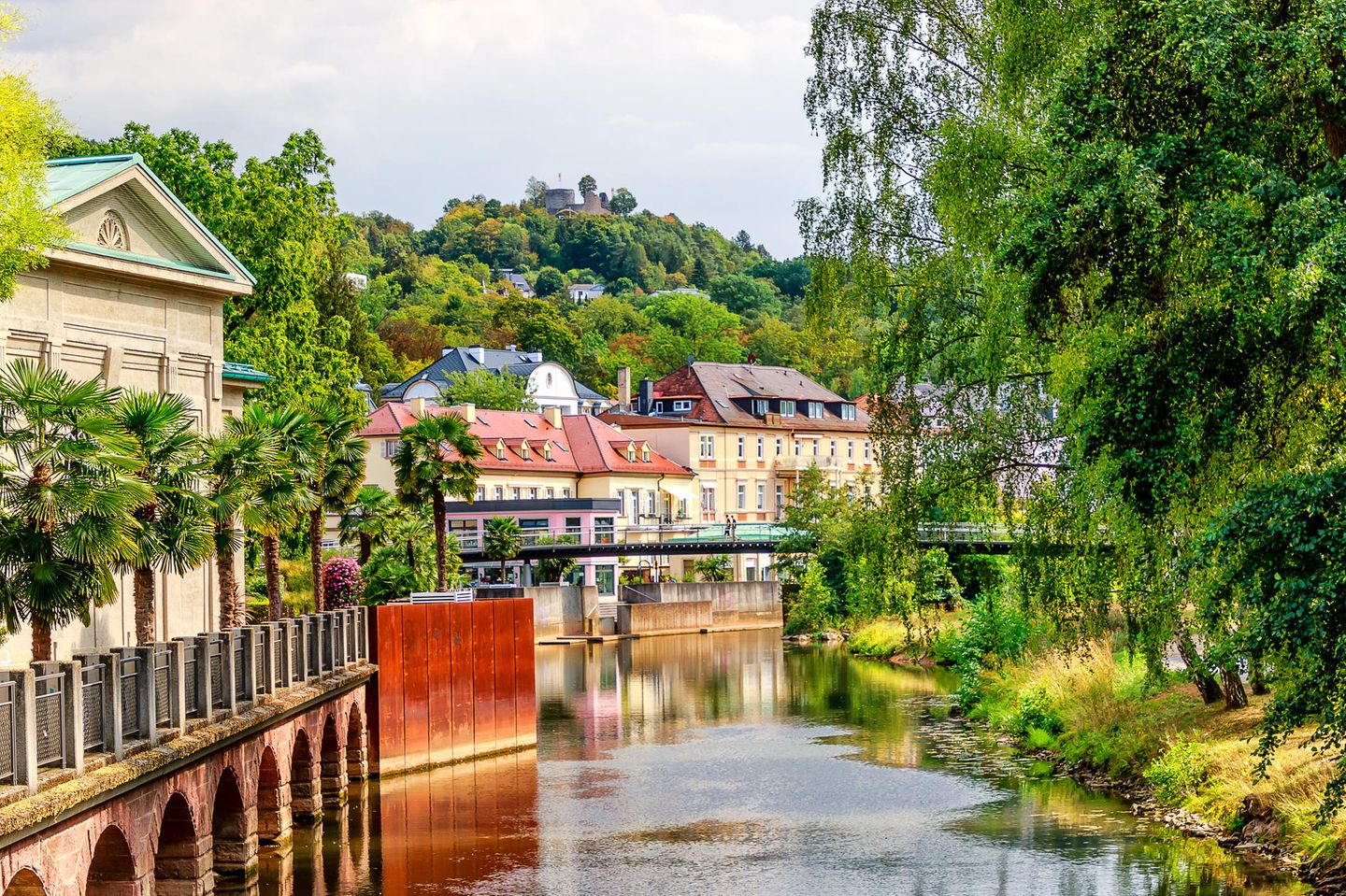 Ufer der Saale in Bad Kissingen