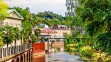 Ufer der Saale in Bad Kissingen