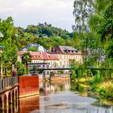 Ufer der Saale in Bad Kissingen
