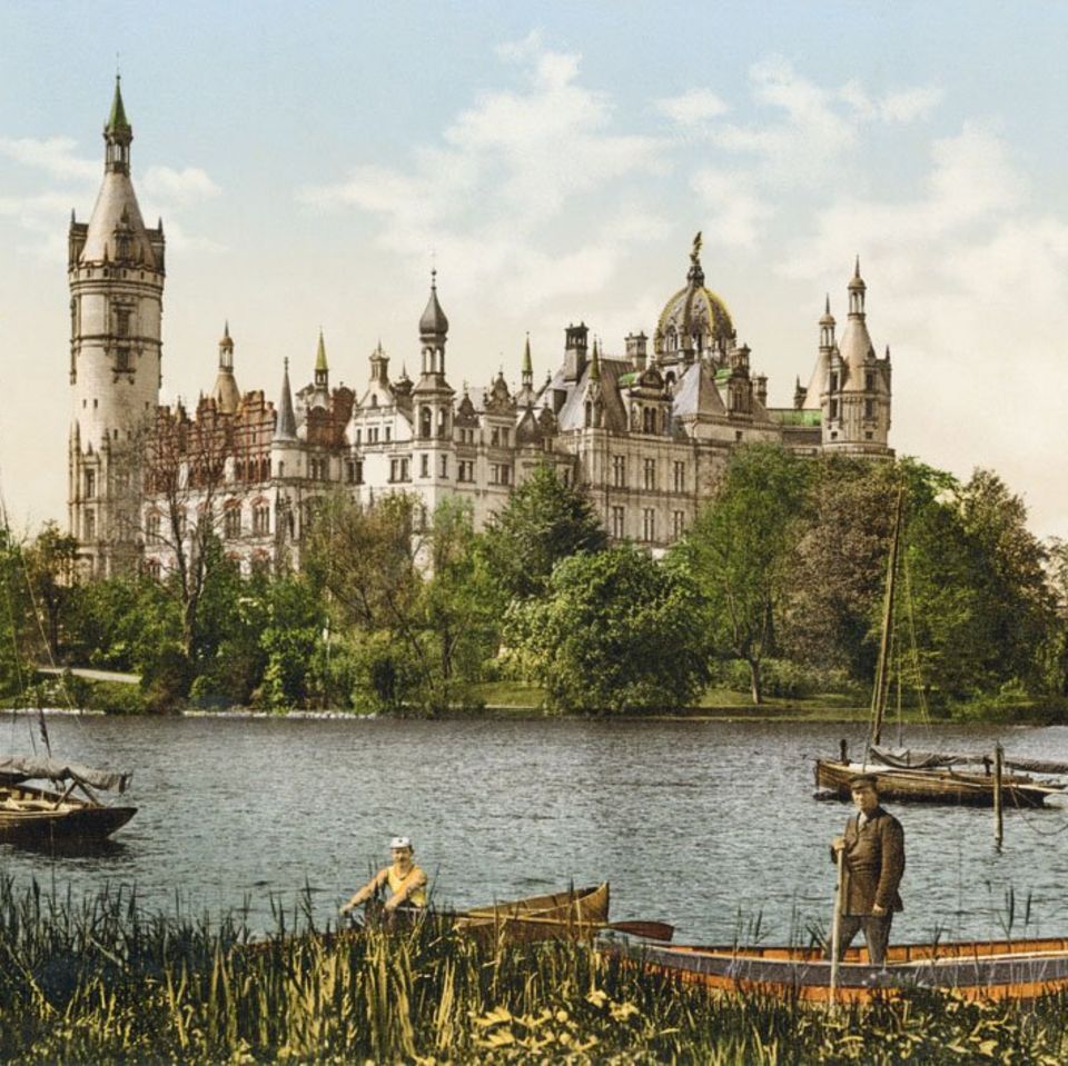 Schwerin, großherzogliches Schloss, Ostseite  Schwerin, großherzogliches Schloss, Ostseite