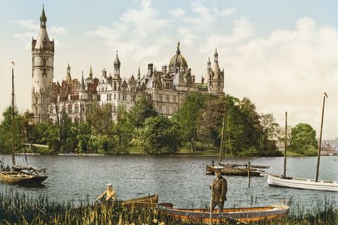 Schwerin, großherzogliches Schloss, Ostseite  Schwerin, großherzogliches Schloss, Ostseite