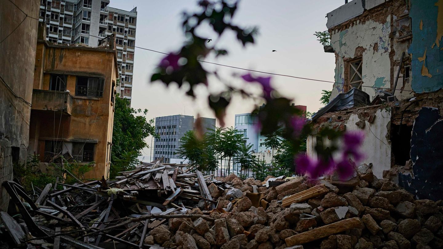 An manchen Stellen gleicht Beirut auch ein Jahr nach der Katastrophe noch einer Trümmerlandschaft